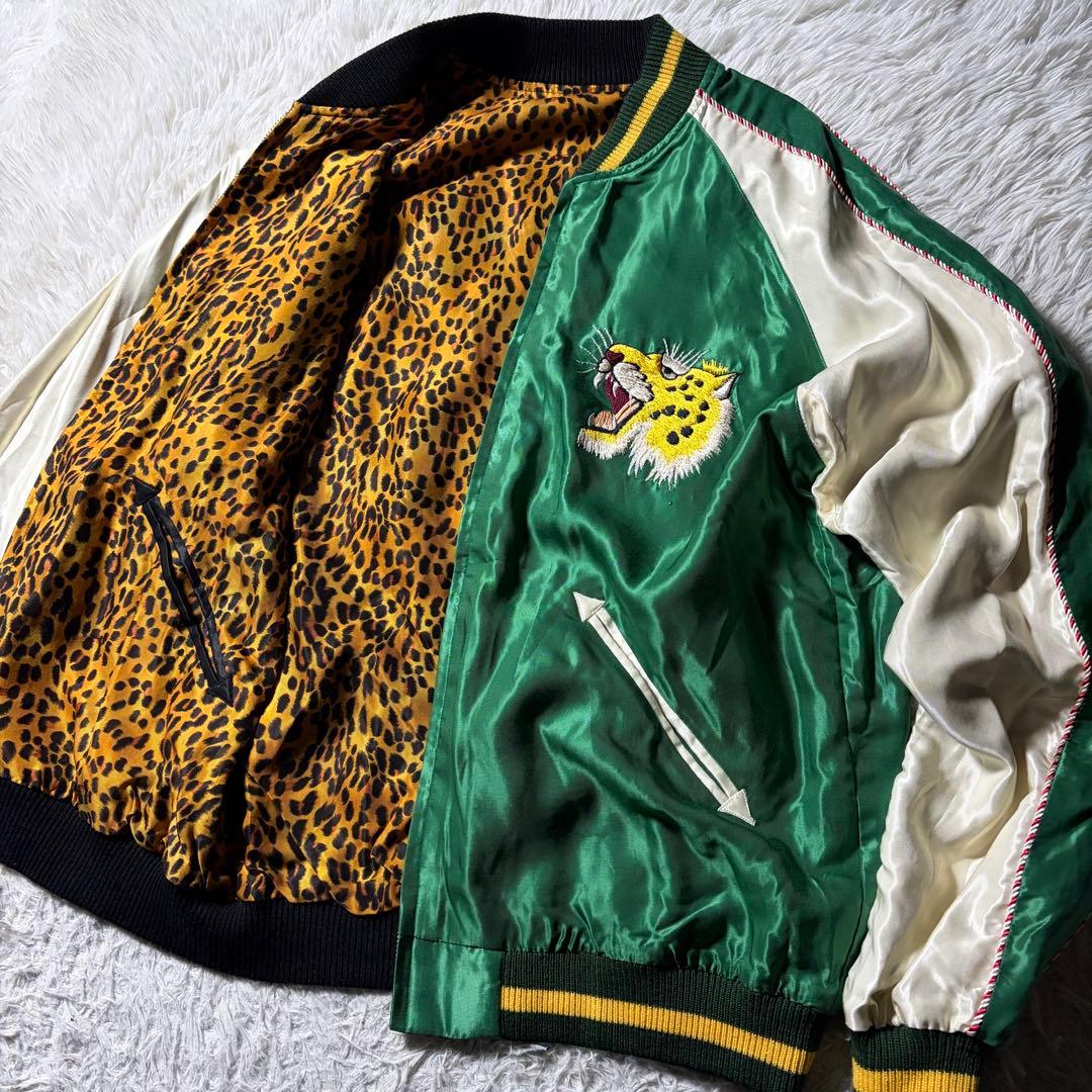 ば*ば様 美品■テーラー東洋　BEAMS別注　スカジャン　リバーシブル　レオパー