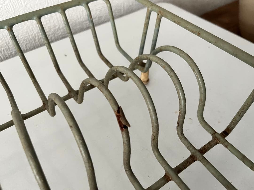 シャビーシック◆レア◆アンティークディッシュラック水切りラック水切りかご