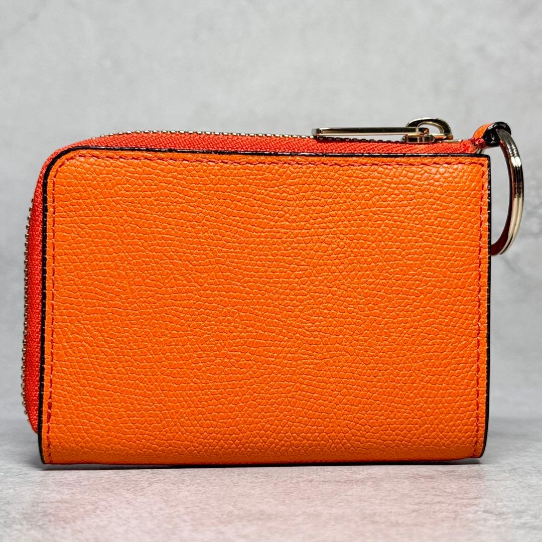 新品未使用 2024年購入品 ヴァレクストラ オレンジ ジップキーホルダー 財布
