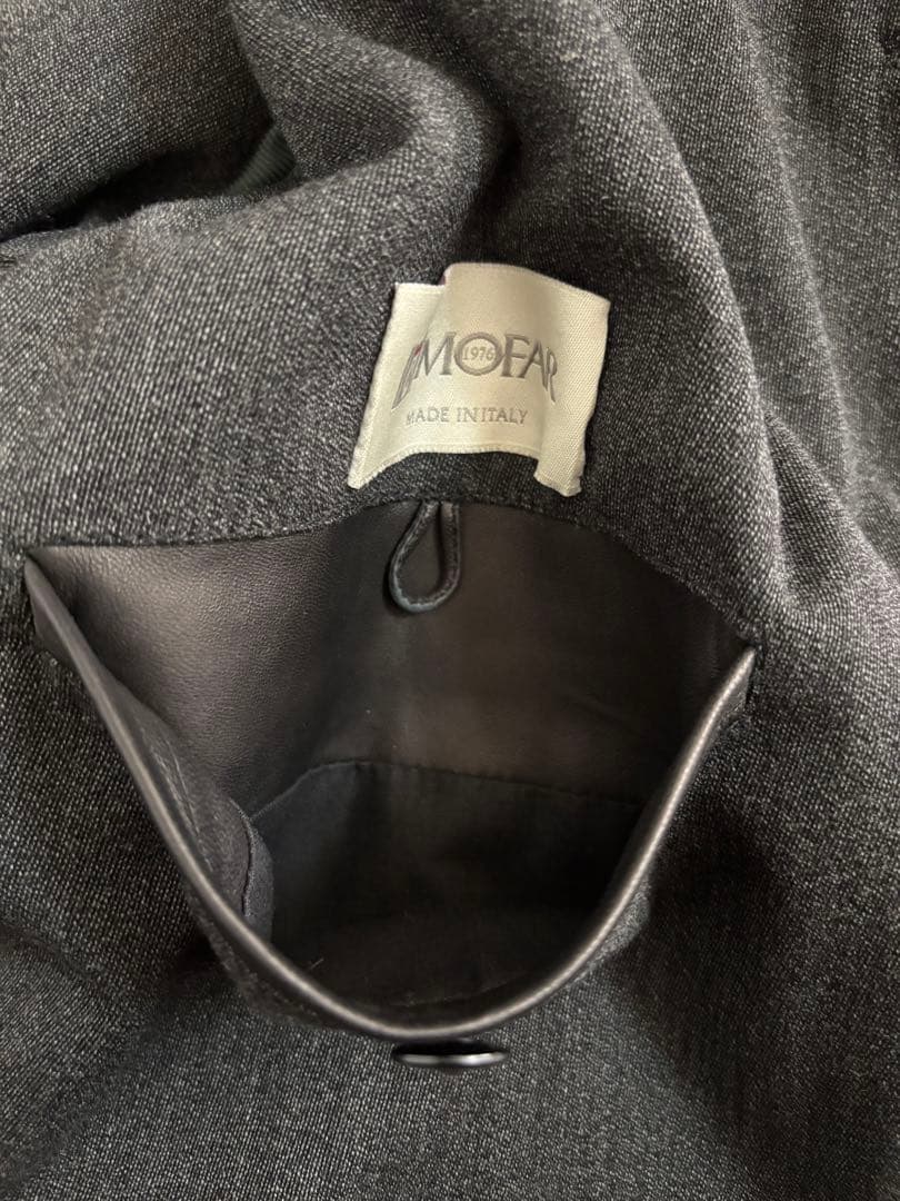 MOFAR イタリア製　羊革レザーコート　裏地ロロピアーナウール　48