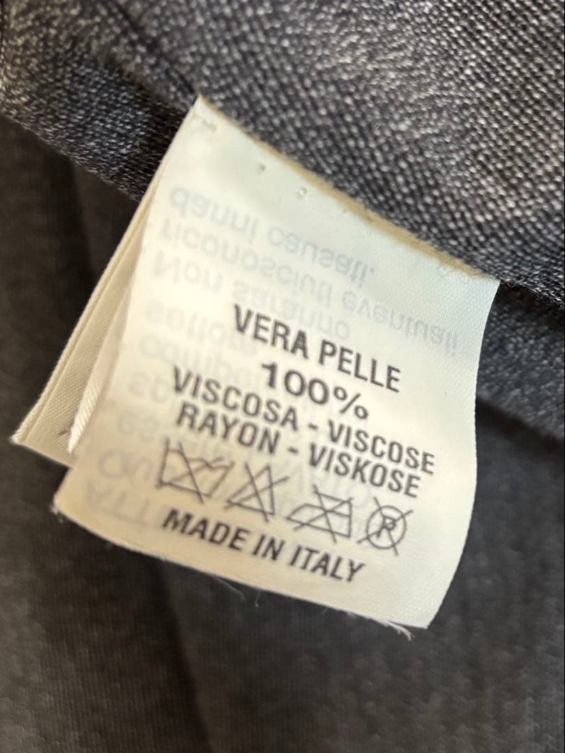 MOFAR イタリア製　羊革レザーコート　裏地ロロピアーナウール　48