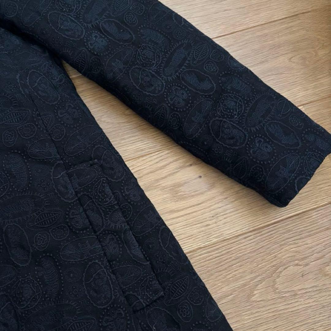 【美品】ミナペルホネン ダウンコート ジャングルレリーフ総刺繍 黒 38