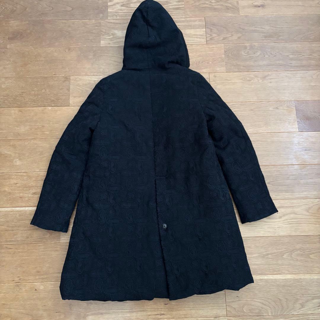 【美品】ミナペルホネン ダウンコート ジャングルレリーフ総刺繍 黒 38