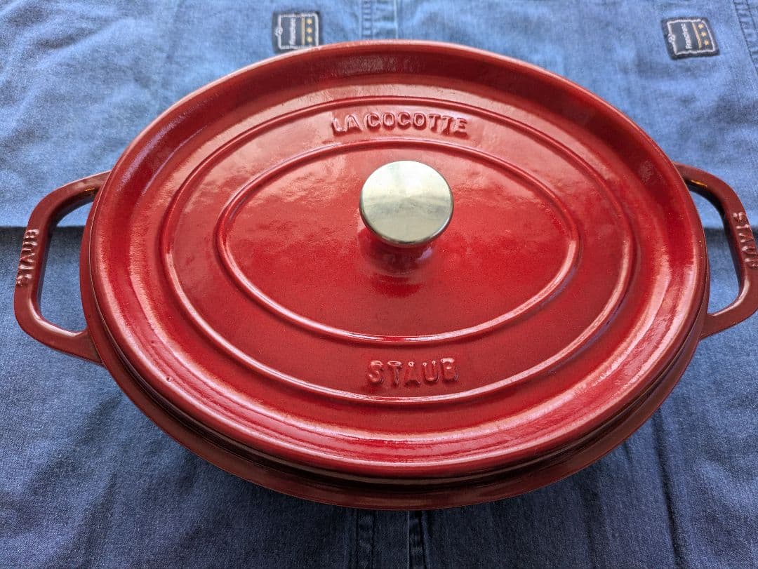 ストウブ 鍋 ココット オーバル 29cm チェリーレッド