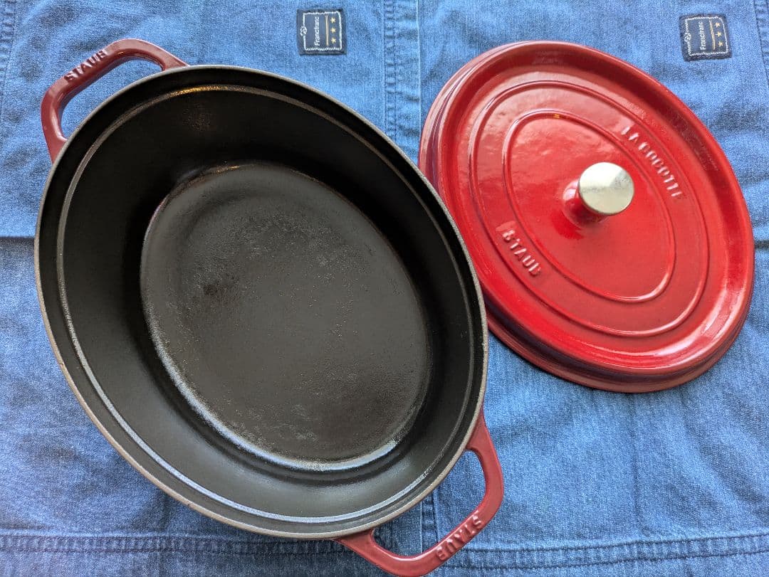 ストウブ 鍋 ココット オーバル 29cm チェリーレッド