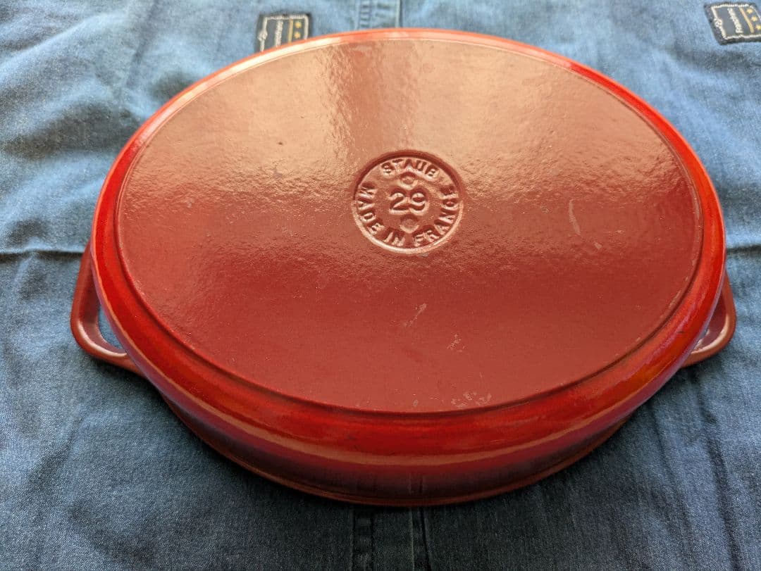 ストウブ 鍋 ココット オーバル 29cm チェリーレッド