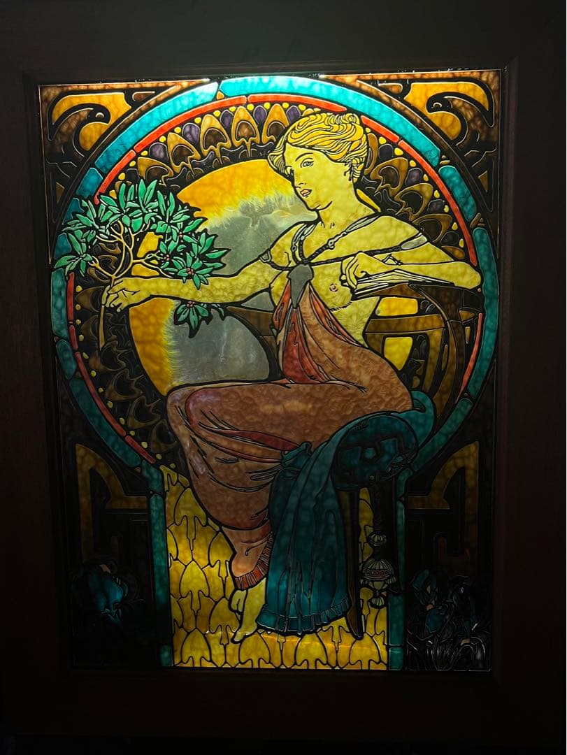 Art Nouveau Stained Glass Lampアルフォンスミュシャ