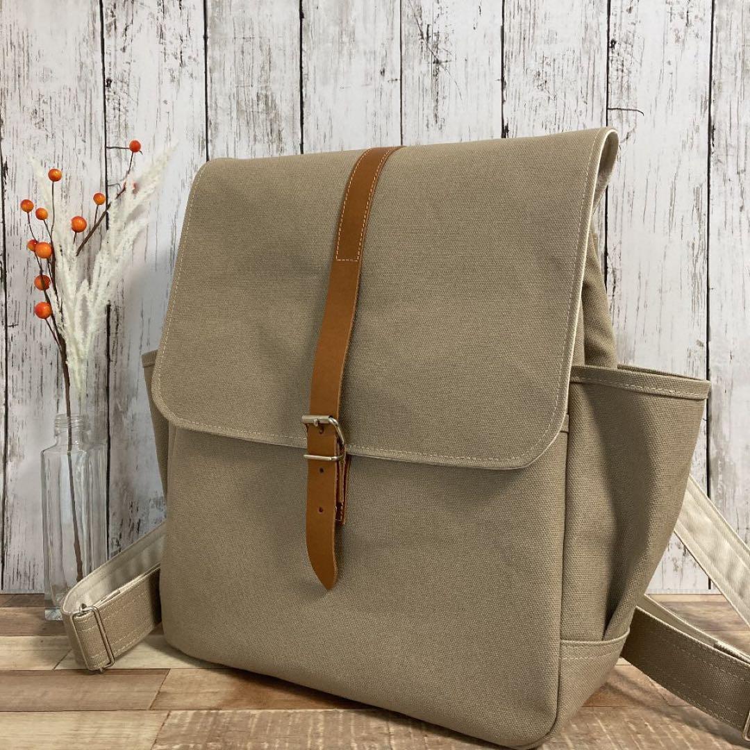 倉敷帆布のハンドメイドリュック