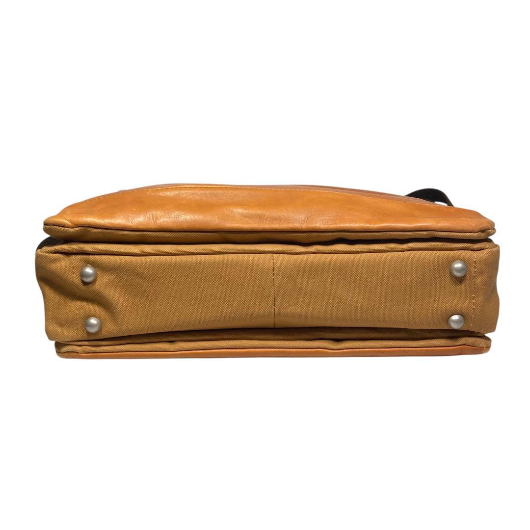 バギーポート 神戸 2way ビジネスバッグ 本革 帆布 A4 キャメル メンズ