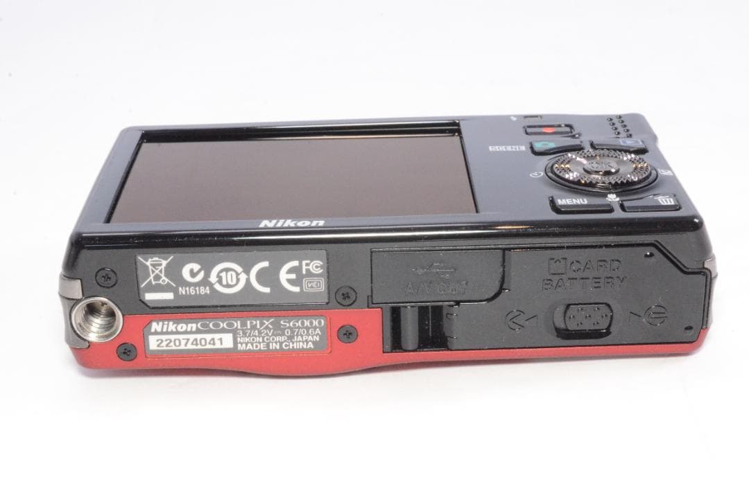 【美品】ニコン Nikon COOLPIX S6000 レッド デジタルカメラ