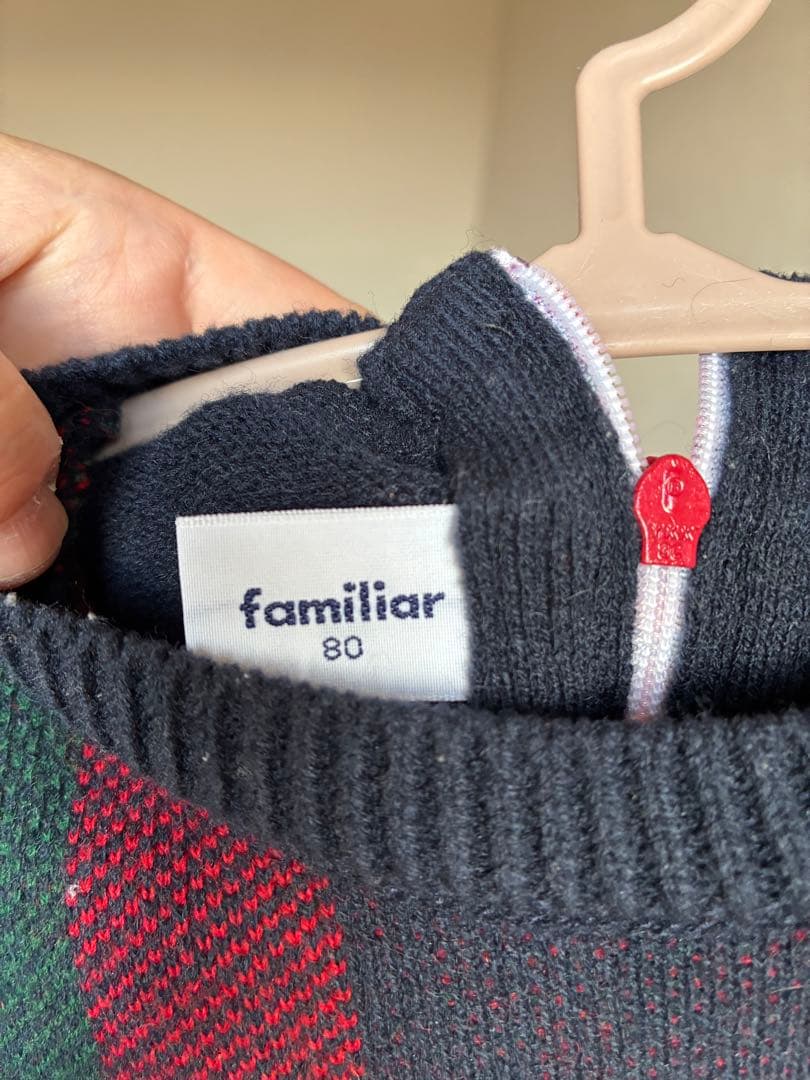 ファミリア　冬　ワンピース　80