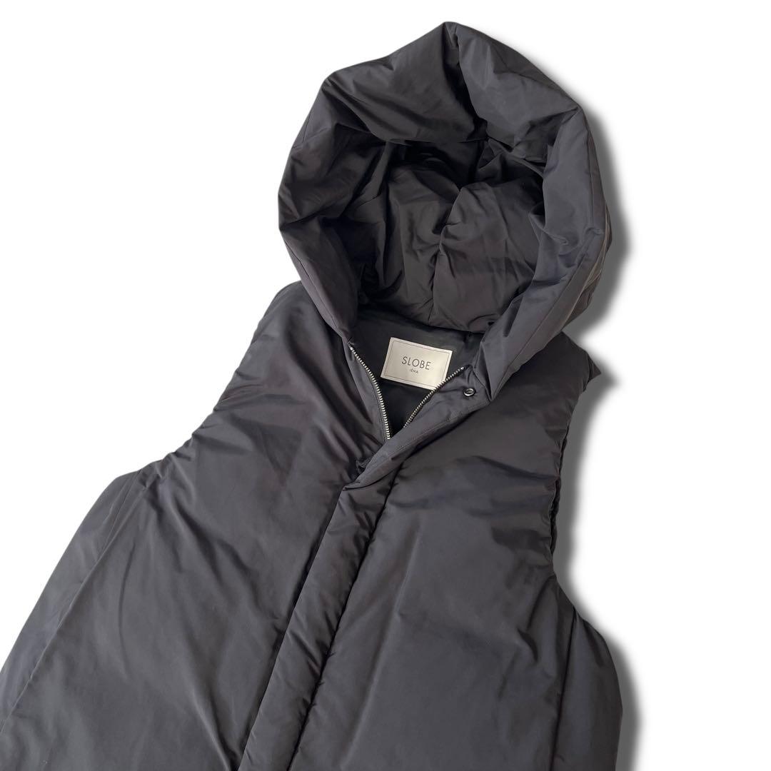 極美品 SLOBE IENA P/NP タフタ ノースリ ダウン ミドル