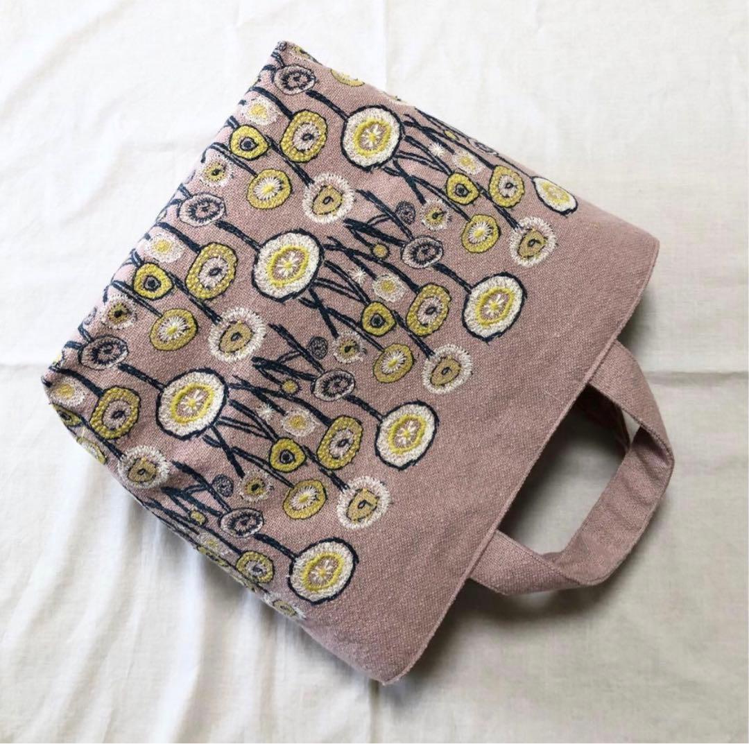 【ご予約品】ミナペルホネンpathピンク 舟形トートバッグ