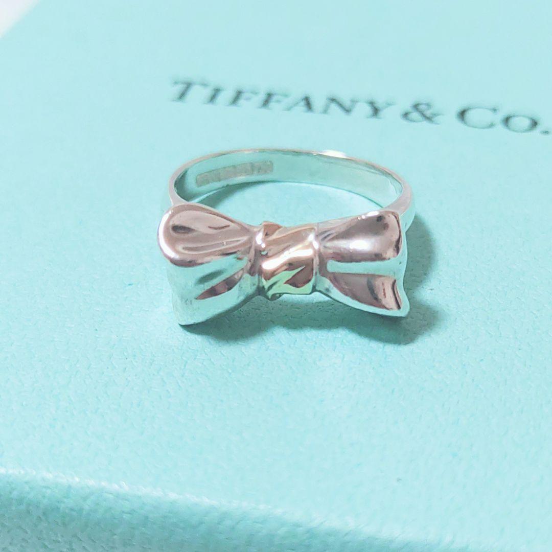 Tiffany ティファニー リボンリング K18 ヴィンテージ 8.5号