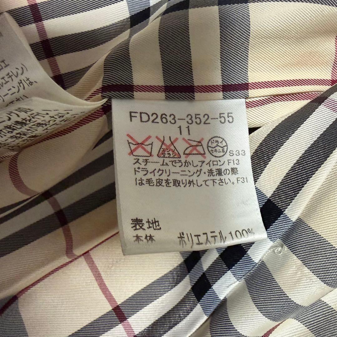 fi_fiバーバリーロンドン　ダウンコート　ファー　フード　ダーク