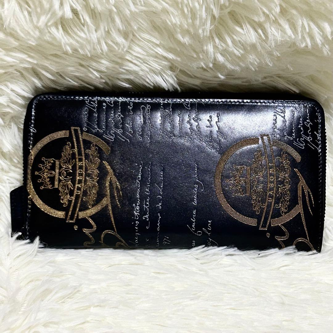 【希少】定価23万 限定品　UABONI ラウンド メンズ　長財布 EU製 本革