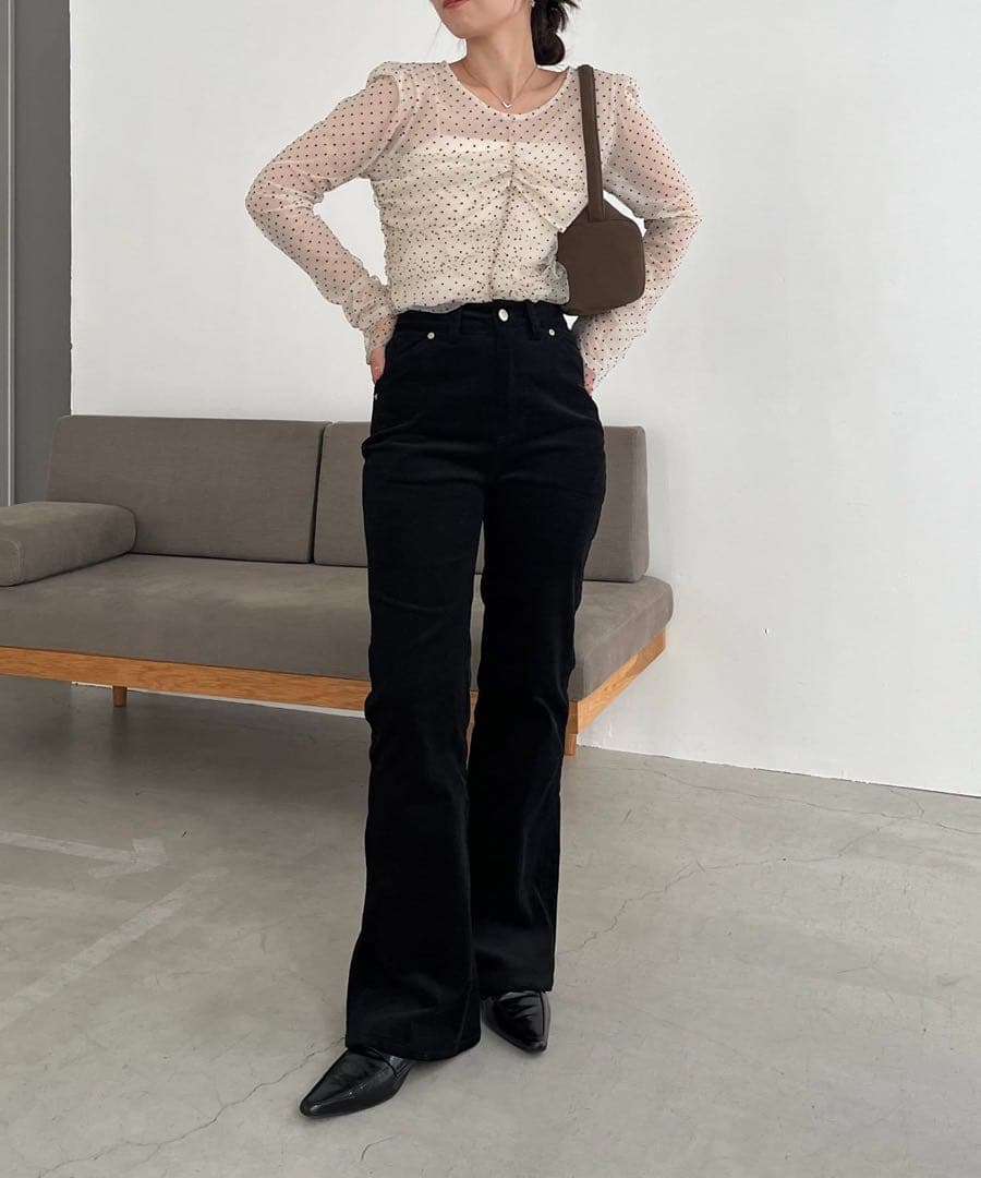 CAPRICIEUX LE'MAGE コーデュロイフレアパンツ 38