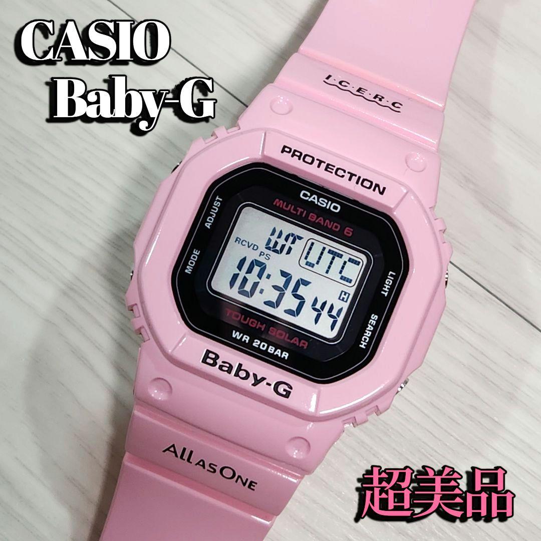 美品 電波ソーラー 腕時計 カシオ ベビーg BABY-G イルクジ B391