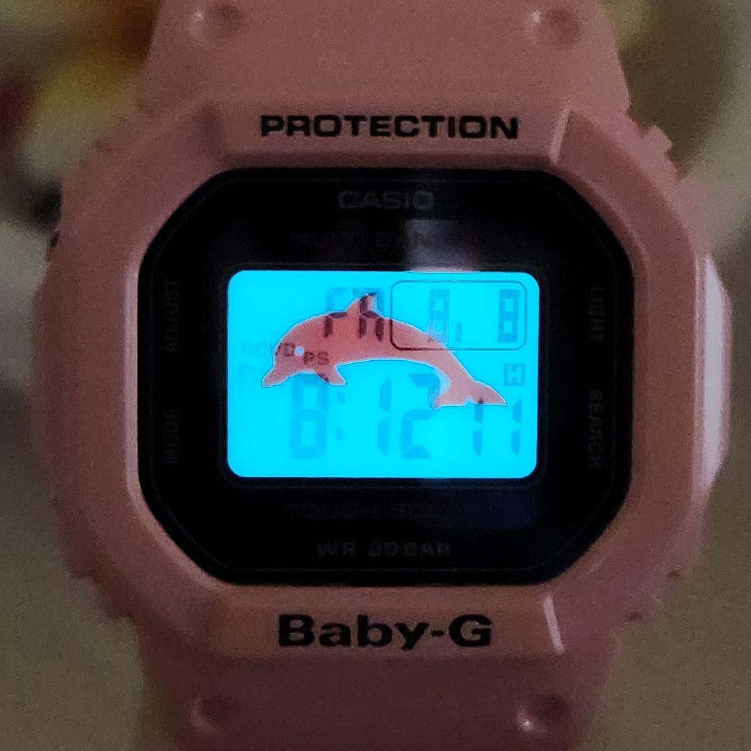 美品 電波ソーラー 腕時計 カシオ ベビーg BABY-G イルクジ B391