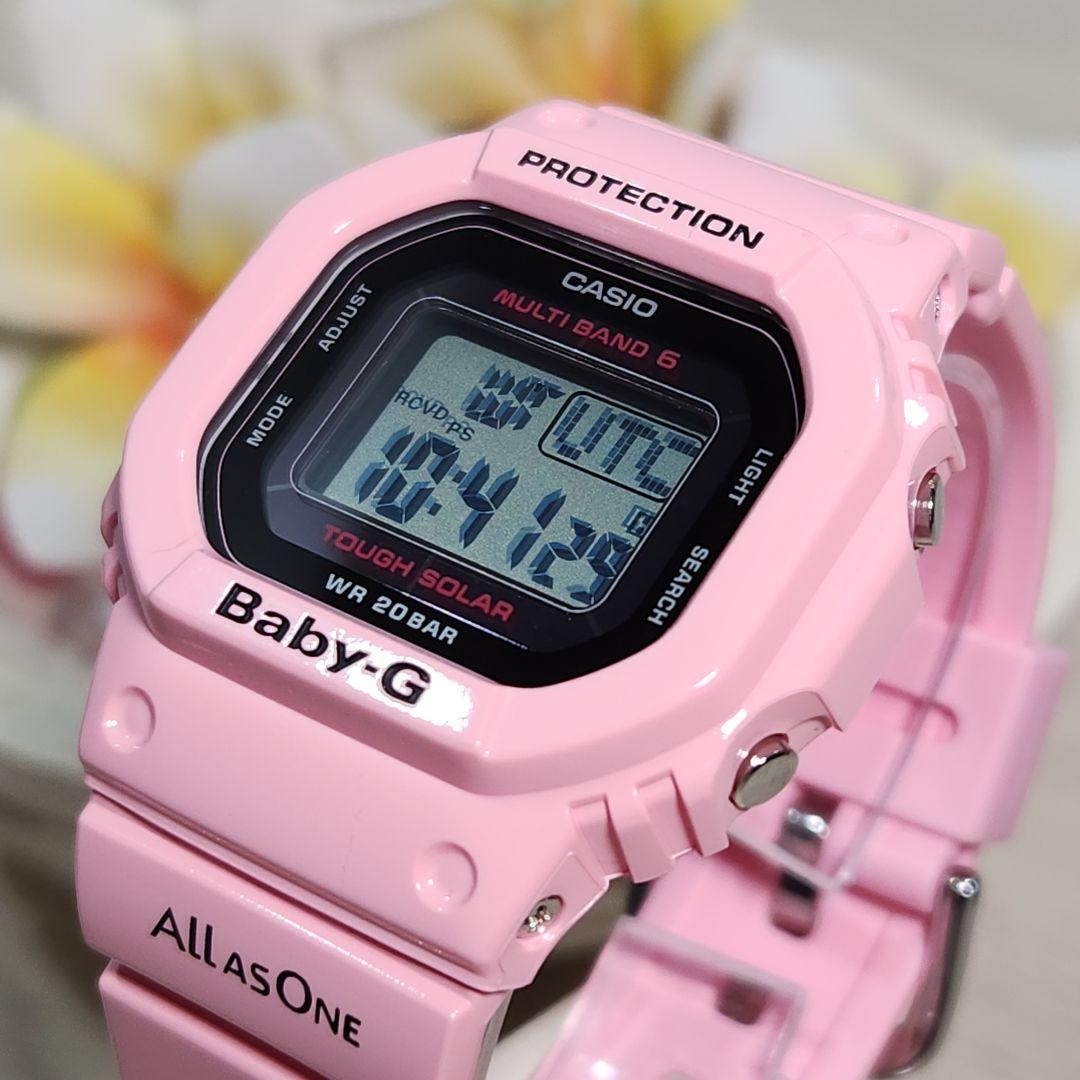 美品 電波ソーラー 腕時計 カシオ ベビーg BABY-G イルクジ B391