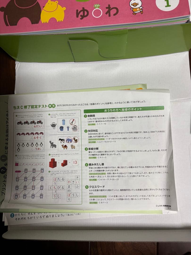 七田式 プリントC ちえもじかず フルセット　しちだ