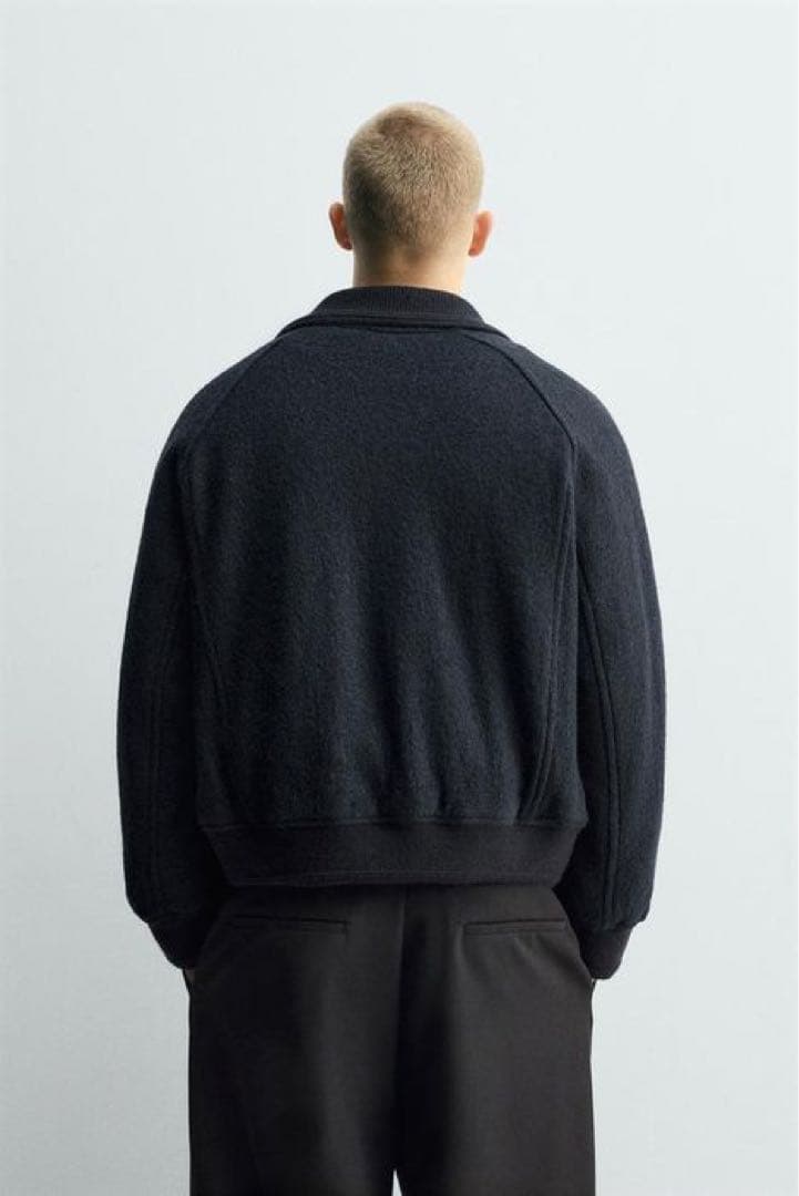 ZARA ザラ リブ襟切り替えジャケット S