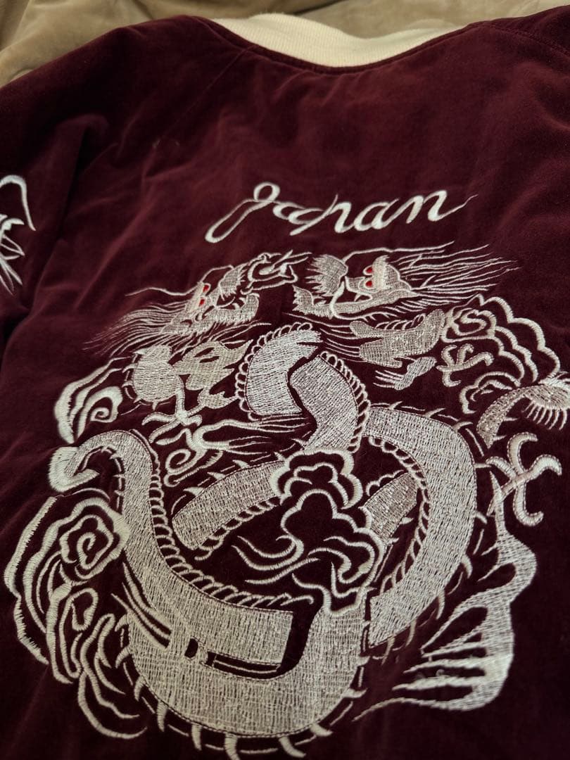 ２面用 別珍 Open Dich 龍 虎 日本限定 スカジャン vintage