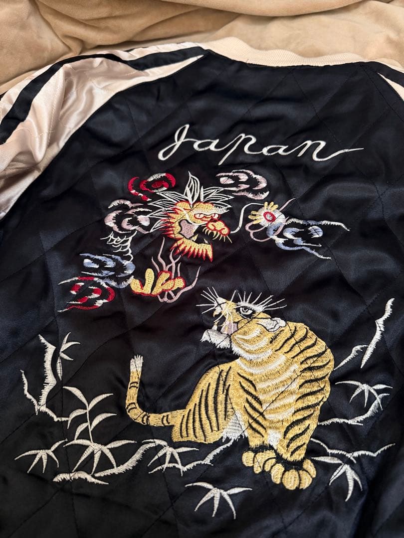 ２面用 別珍 Open Dich 龍 虎 日本限定 スカジャン vintage