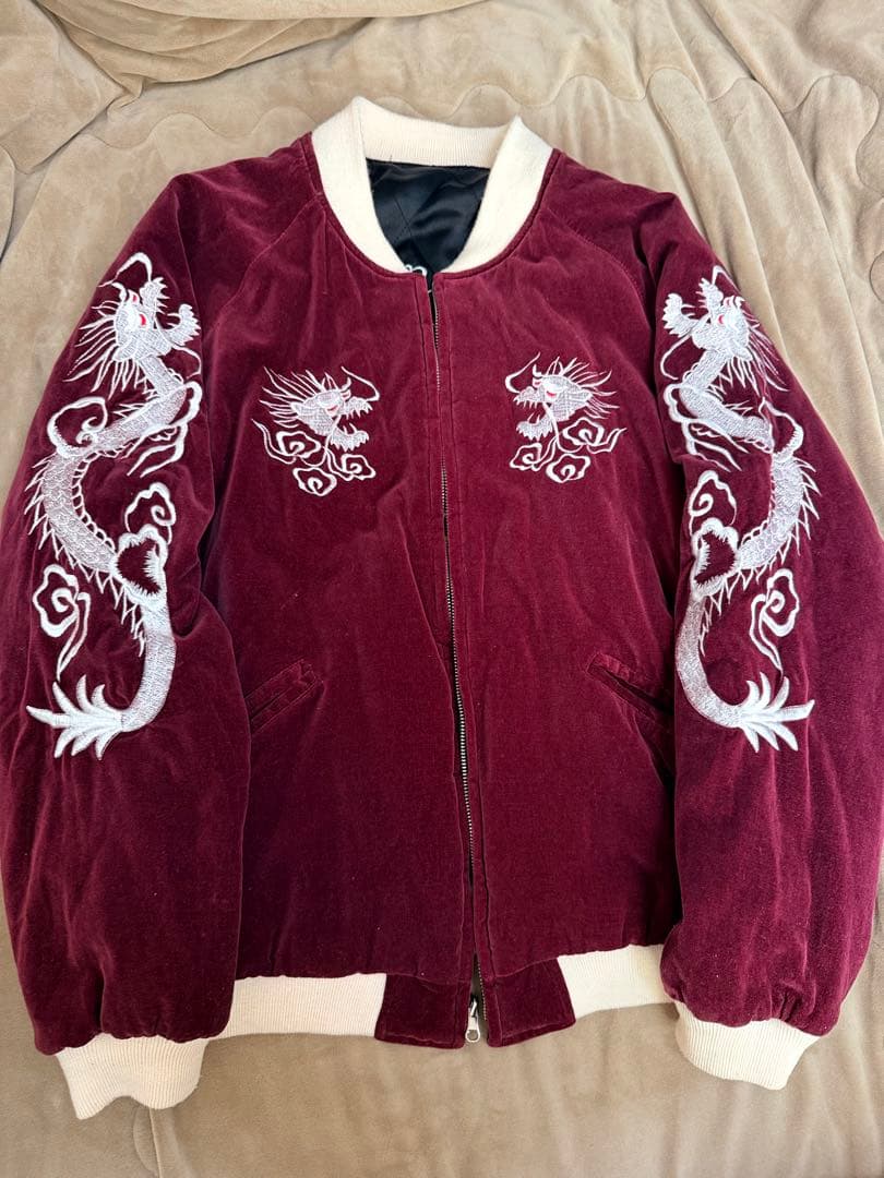 ２面用 別珍 Open Dich 龍 虎 日本限定 スカジャン vintage