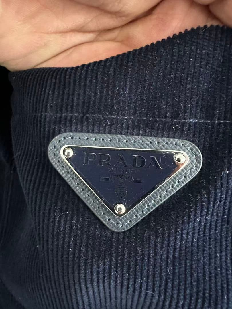 超美品　PRADA ネイビー コーデュロイ ジャケット