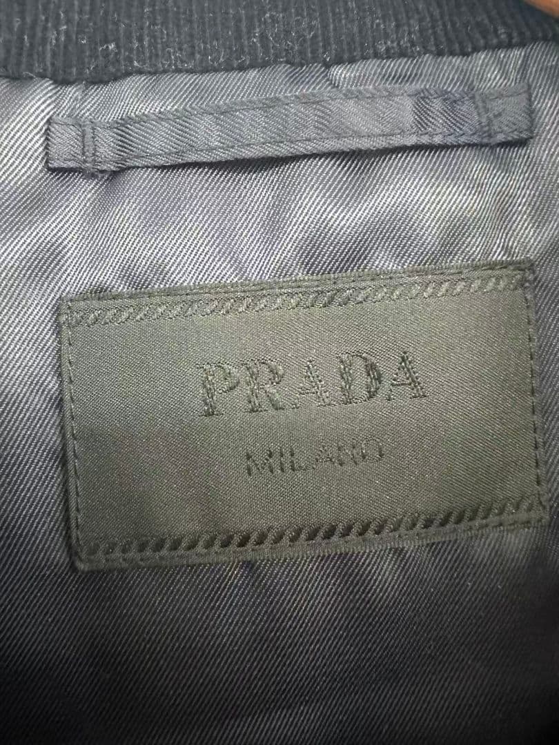 超美品　PRADA ネイビー コーデュロイ ジャケット