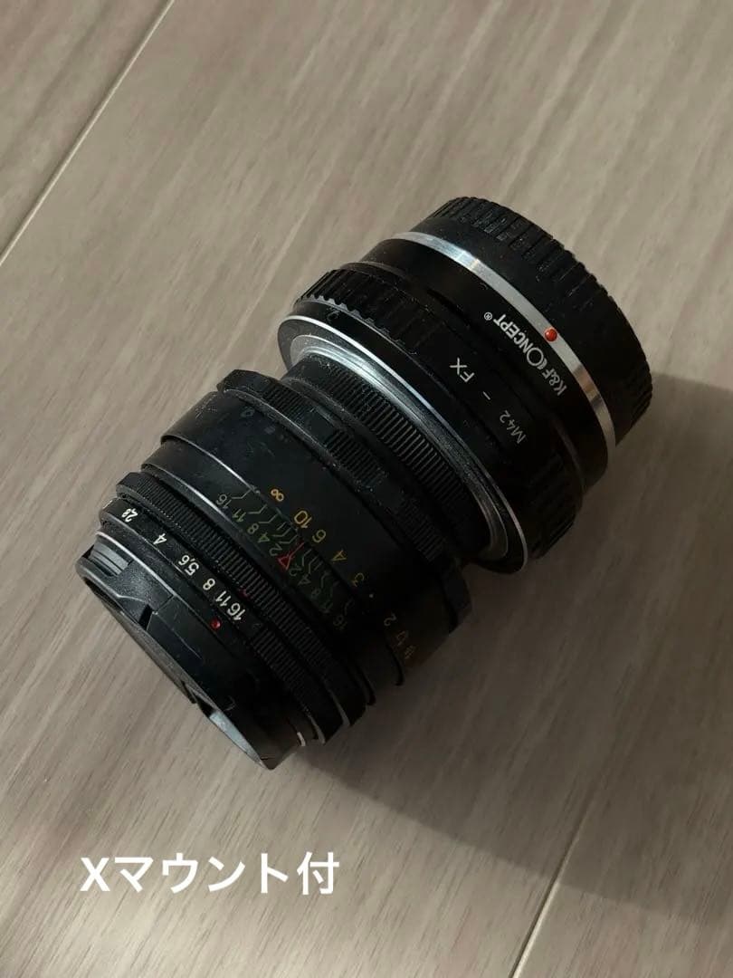 HELIOS 44M 58mm f2　M42→Xマウントアダプタ付き