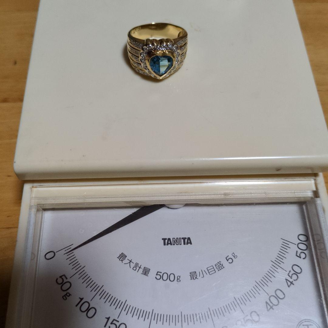 ブルートパーズ　2.7カラット指輪　トトロ