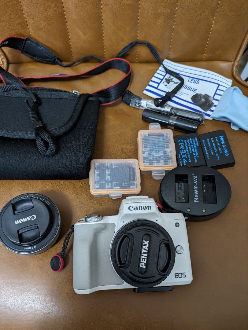 eos kiss m レンズ、予備バッテリー、クリーナーセット