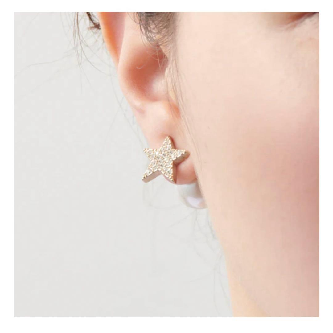 MAYU スター ピアス (スモール / パヴェ) 片耳用