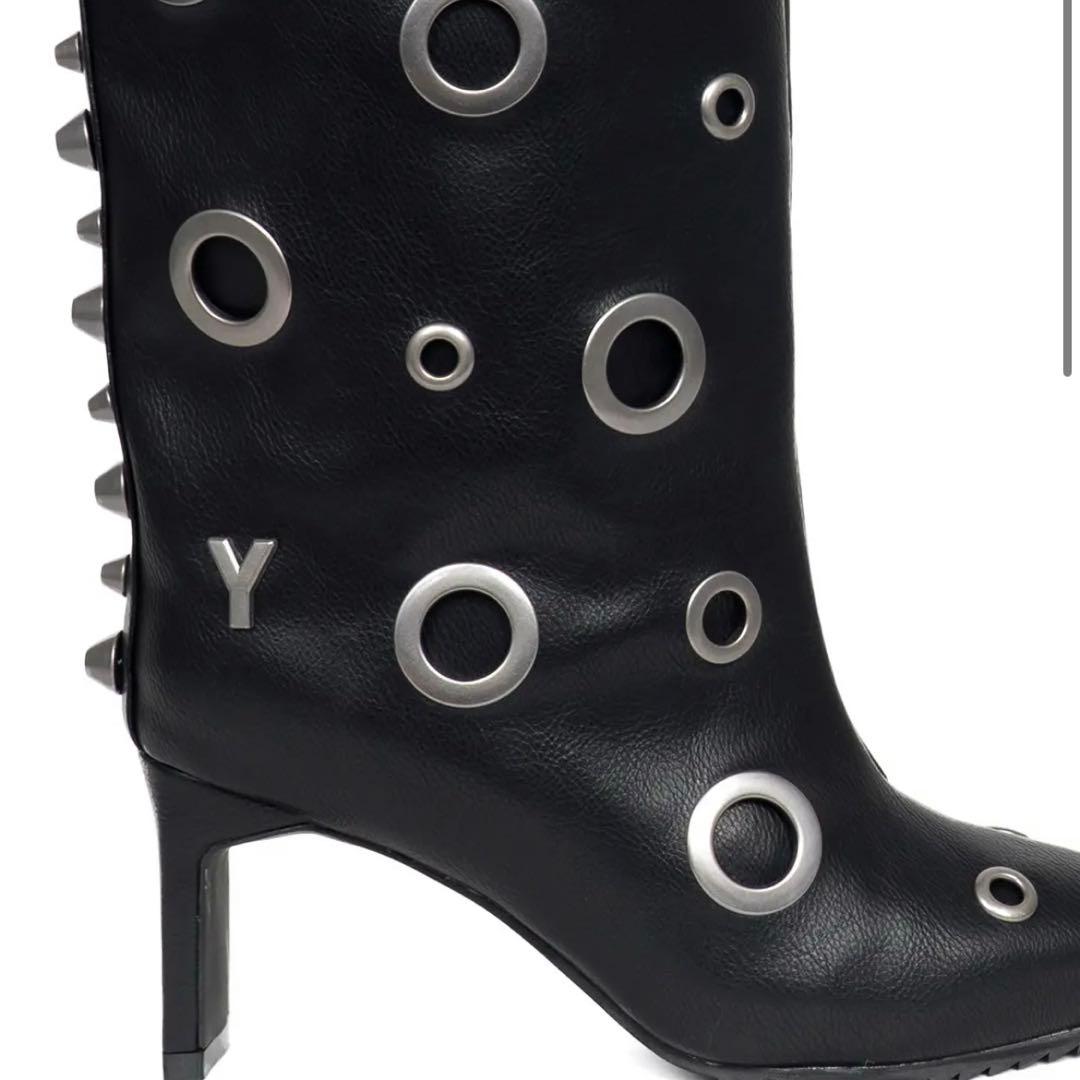 YELLO GUNNER LONG BOOTS スタッズ y2k Lサイズ