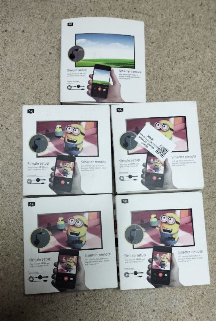 Google Chromecast 4K ストリーミングデバイス（5個セット）