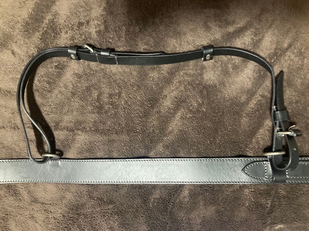 LEMAIRE equestrian belt 80cm black ルメール