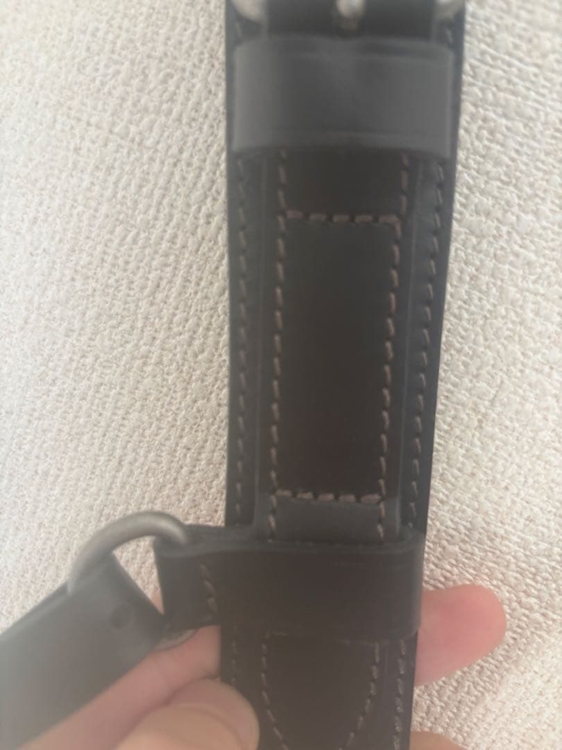 LEMAIRE equestrian belt 80cm black ルメール