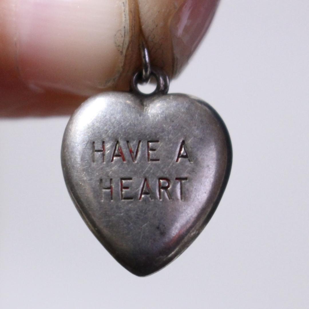 30s　スウィートハートジュエリー　パフィハート　シルバー　メッセージ　チャーム