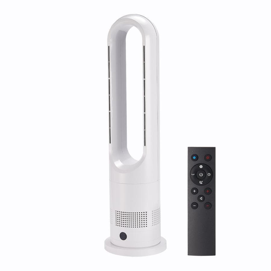 タワーファン 冷暖 扇風機 冷暖兼用 dcモーター 静音羽なし スリム 76cm