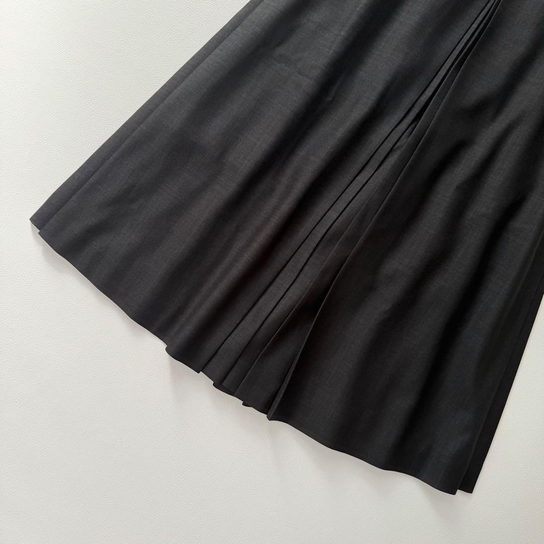 フォクシーニューヨーク　ワイドパンツ　プリーツスカート　ダークグレー　L