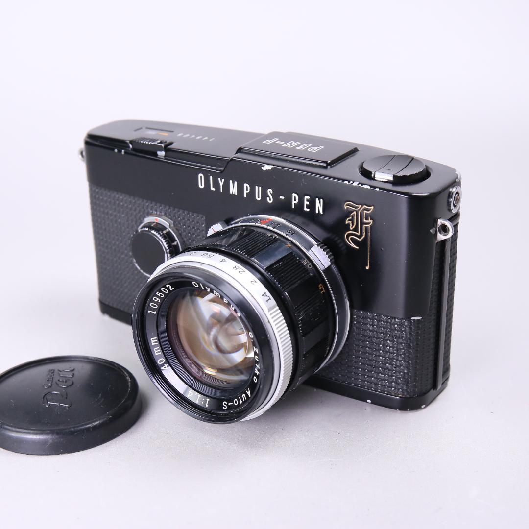 ☆良品☆OLYMPUS PEN F 40mm F1.4　花文字ブラック　＃507