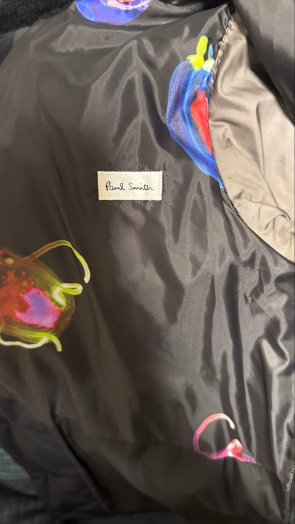 Paul Smith ネイビー ムートン襟ジャケット