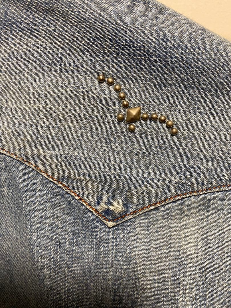 ブルーブルー HRM HTC デニム ウェスタンシャツ スタッズ加工 M