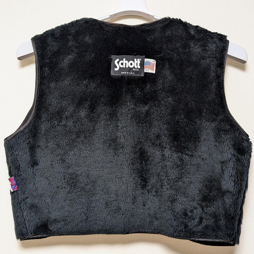 Schott 642 USA製 シングルライダース ジャケット 42 ライナー付