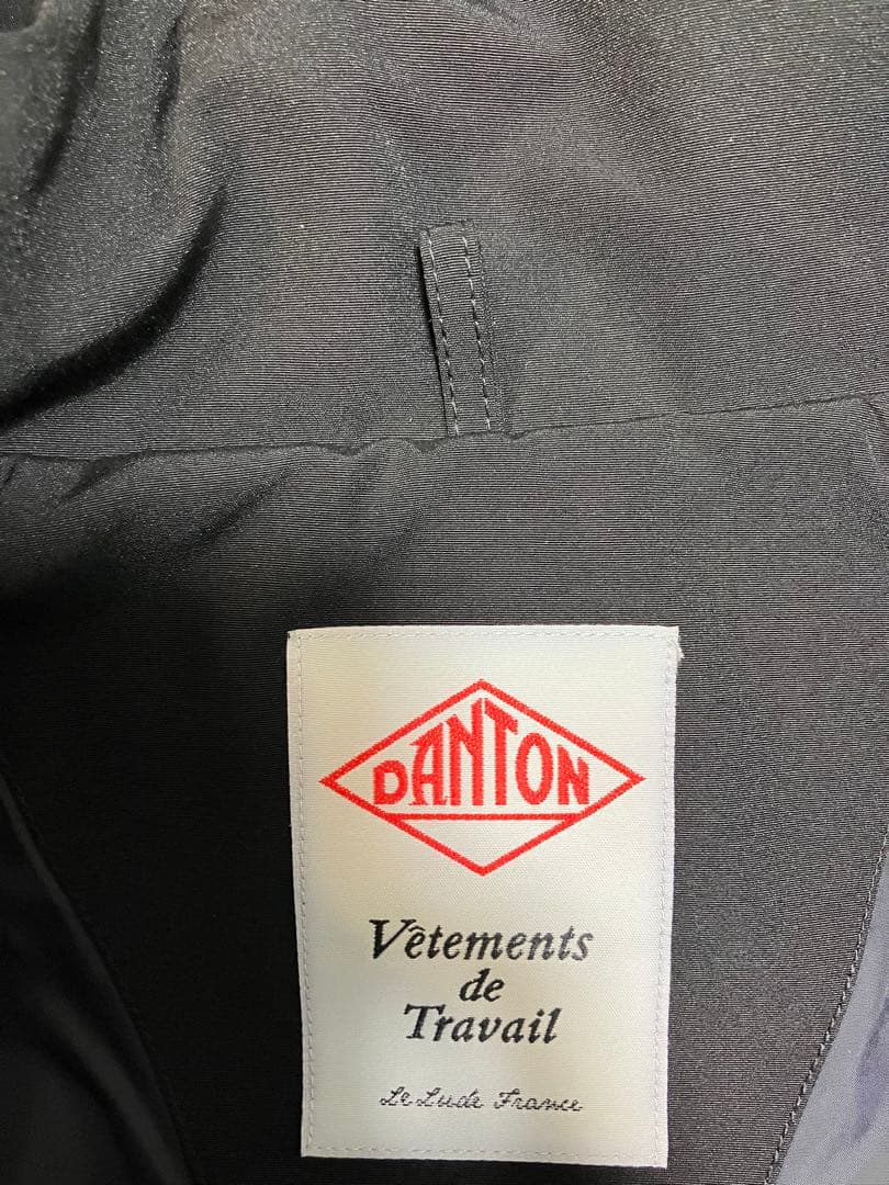 【美品】DANTONフード ブラックダウンジャケット黒サイズSレディース試着のみ