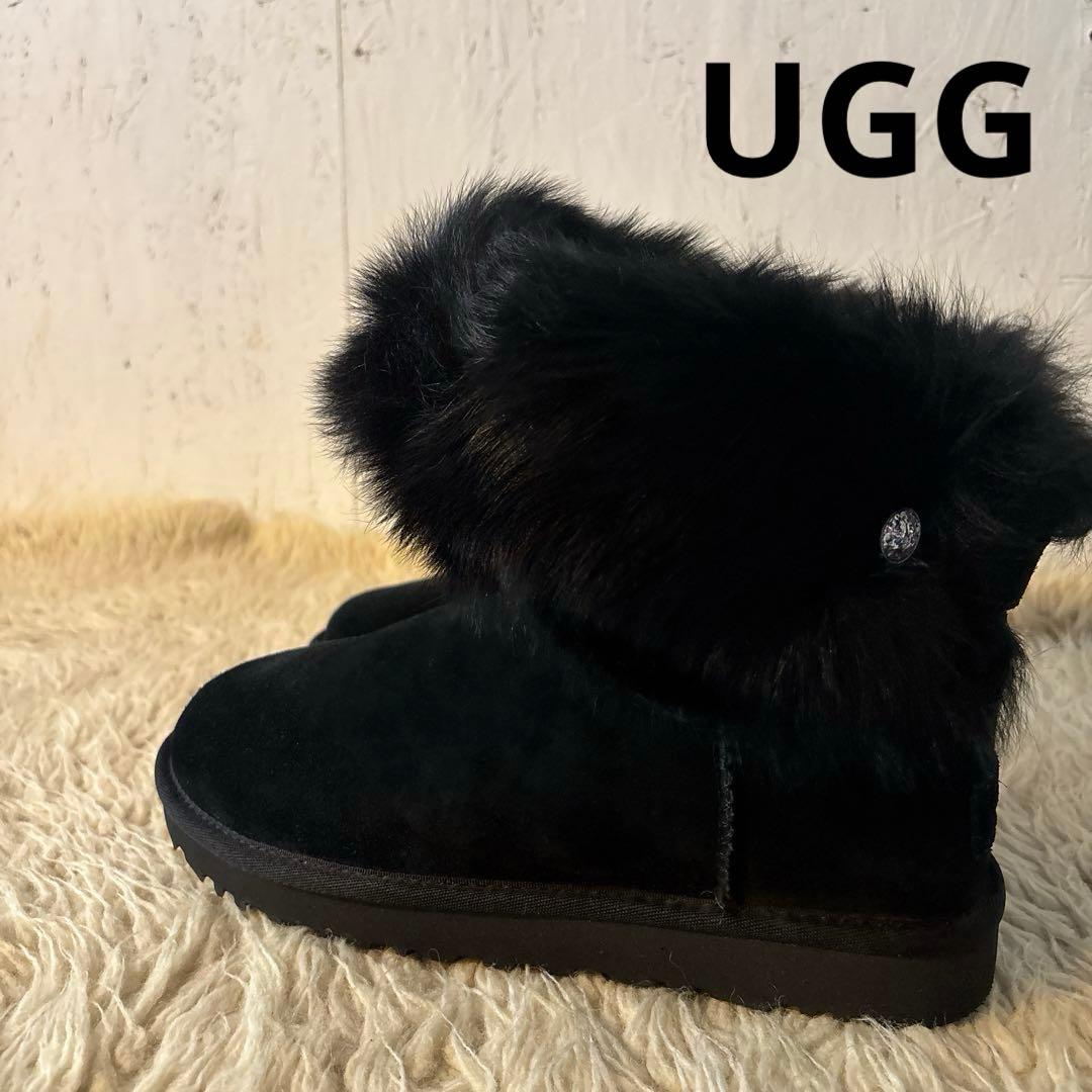 未使用品　UGG Valentina 'Black' ヴァレンティーナ　黒　25