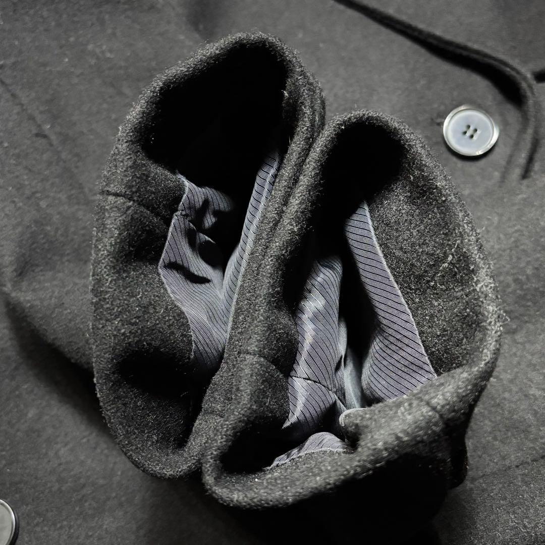 美品ZARA ブラック チェスターコート Mサイズ 大きめ襟 ロングコート ザラ