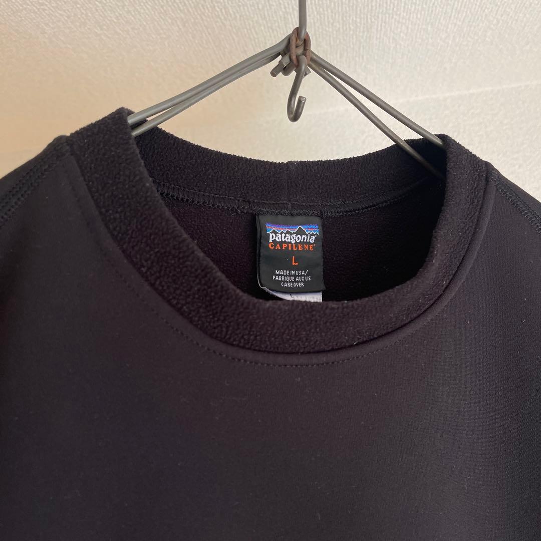 希少　パタゴニア　USA製　キャプリーン　スウェット　ブラック　L